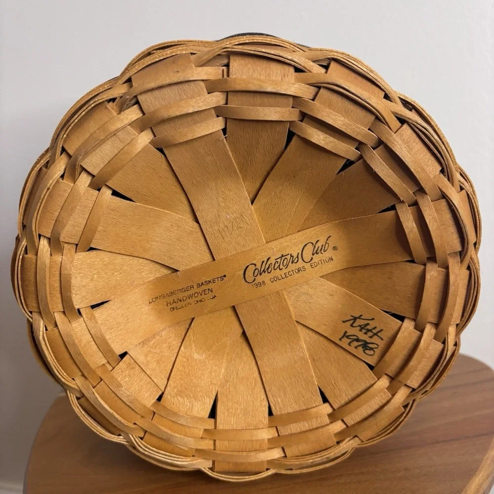 Longaberger Collectors Club 1998 Renewal Basket Set W/ Cloth Liner and Protector